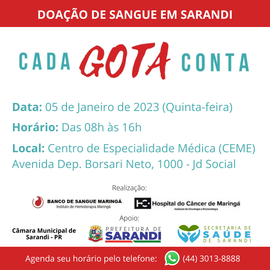  ATENÇÃO: AMANHÃ É DIA DE DOAR SANGUE